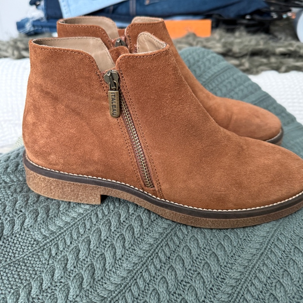 Tan Suede Ankle Boots